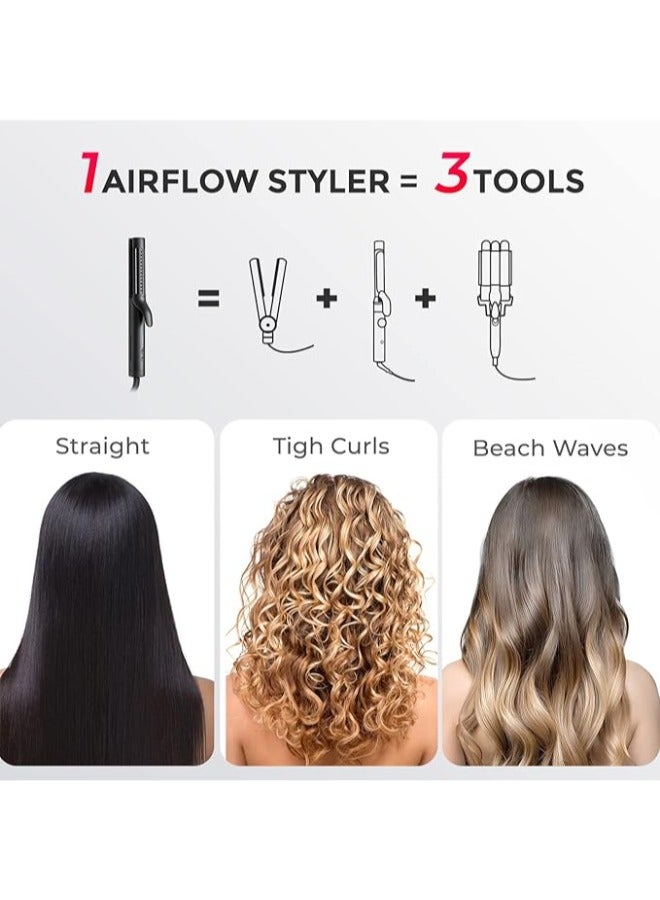 TYMO مكواة فرد الشعر 2 في 1 من Airflow، باللون الأسود، عبوة جديدة - Image 4